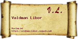 Valdman Libor névjegykártya
